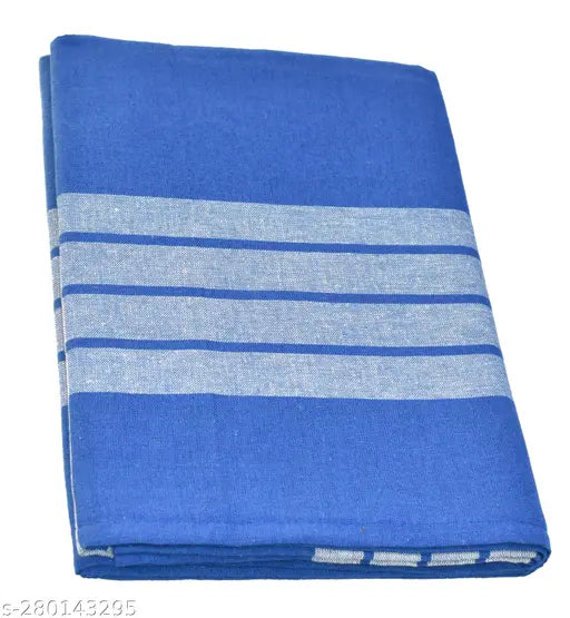 Blue TUNI MANI SATA Devadas Cotton Flat Sheets (41x75ft, 2 pack) for hospitals, hotels, or home use