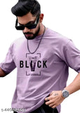 Oversized men's cotton blend graphic t-shirt, MOT-BLK color by N A TEX STYLES - printed long sleeve, round neck design