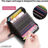 Genuine leather, 5-compartment business card holder for men and women, solid pattern, free size (8cm x 10cm), made in India