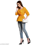 Fashionable yellow top with side pockets, women's large slingbag for college or work