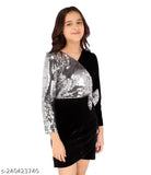Designer black sequin sleeveless cocktail dress