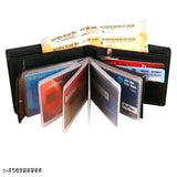 Violet faux leather men's wallet, 2 compartments, solid pattern. Men's accessory from India