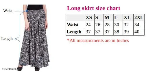 Women's solid skirt, available in 6 colors and various lengths, from knee length to maxi. XS - XL sizes. Perfect for formal events or everyday wear