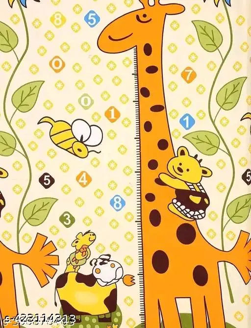 Cotton NAPS giraffe printed fitted bedsheet, superfine quality with matching pillow covers for summer use by RPAH CREATIVE