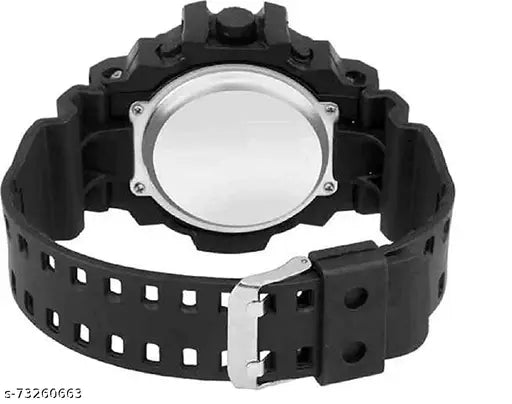 WiiBross watch and sunglasses, black analogue stainless steel, black cap