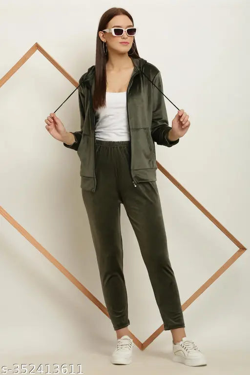 Red velvet ALIYA FASHION Comfy Truck Suit with long sleeves, India-origin