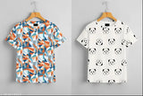 New Trendy Kalindri's Stylish Combo T-Shirt Collection: Round Neck Regular Wear Half Sleeves Strachable Digital Print T-Shirts & cartoon Prints T-Shirts for Ladies & Girls(Pack of 2)