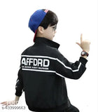 Tinkle Elegant Boys Jacket, black and white striped coat with hood