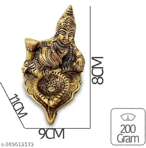 Metal Kuber Deepak Oil Lamp with Diya, 9cm x 10.5cm, 200 grams