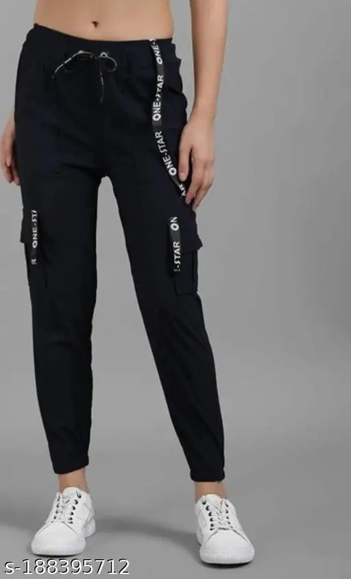 Trendy navy trosuer and ttoko stretchable cargo pants