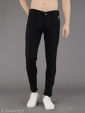 PODGE Men's black denim slim fit jeans PGMJ-016 - high-quality stretchable fabric, comfortable pockets, durable, made in India