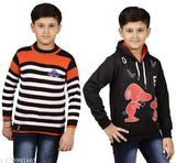 Trendy comfy wool sweaters, pack of 2 for boys aged 8-9 years, soft and cozy clothing from India
