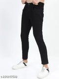 Black cotton jeans, traditional party wear and fashion for all, sizes 28, 30, 32