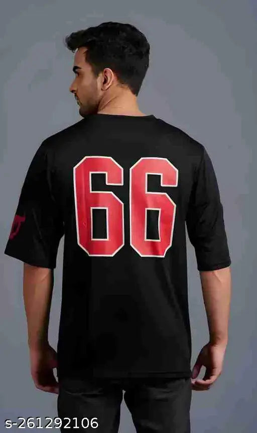 #Devil_Men_Printed_Round_Neck_T-Shirt: Cotton blend, short sleeves, printed design, available in M (38in chest, 27.5in length), L (40in chest, 28.5in length), XL (42in chest, 29.5in length). Versatile men's wear for casual and fashionable looks. Made in India