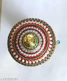 Multicolor marble handicraft umbrella/chatra with hanging crystals for god idol, decorative for home, office, car dashboards
