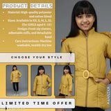Yellow plaid cotton baby jacket with hood, available in sizes 6-12