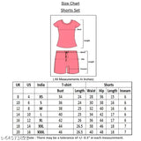 Women's cotton camera print nightwear set, featuring T-shirt and shorts (Size: S/M/L), comfortable loungewear for sleep or leisure, Indian-made