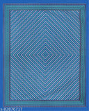 eTape Cotton Fabric Beautiful Stripe Printed Double Bedsheet With Two Pillow Cover(90 X 100, Blue)