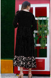 Rayon Anarkali printed kurtis with embroidery for women and girls, three-quarter sleeve fashion from India