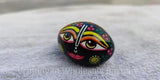 Marble ISKCON Painted Shaligram Stone from Nepal - sacred Hindu god idol for home temple and gifting