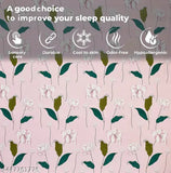 Pink floral cotton sheet, 90x100 inches, 2 pillow covers, soft, comfortable bedding.