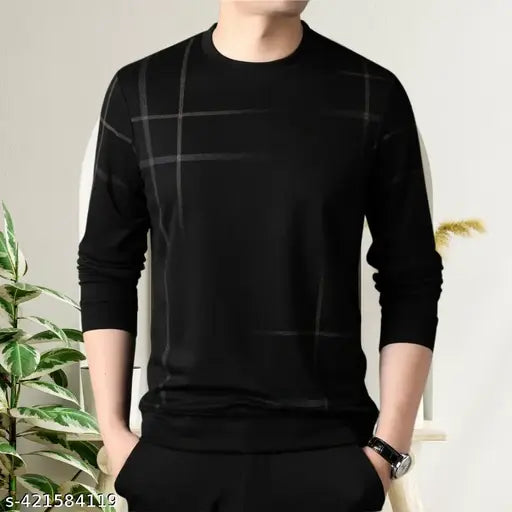Teal & black lose fit cotton blend round neck t-shirt for men, perfect for casual wear and gym workouts