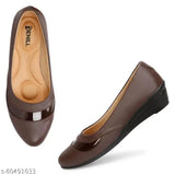 Synthetic leather wedge heels in various women's sizes, stylish and comfortable footwear for any occasion
