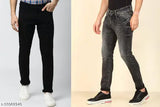 Black and grey denim, elegant modern men's jeans - high-quality Indian denim wear