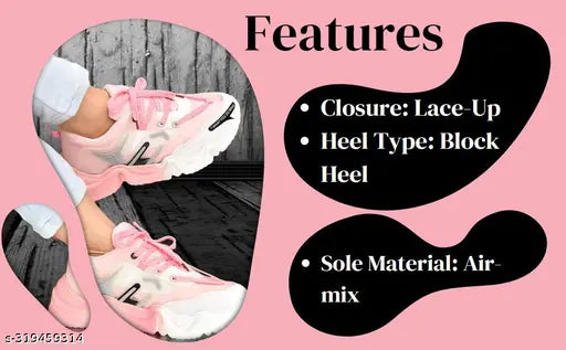 Synthetic women sneakers with rubber sole in solid pattern, fastened with backstrap net
