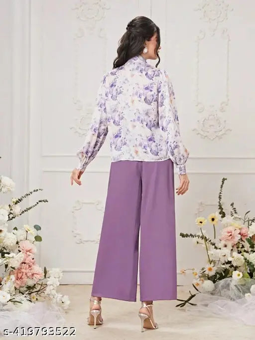 Classic Lycra jumpsuit for women, long-sleeved printed net design, size S (36-34-49)