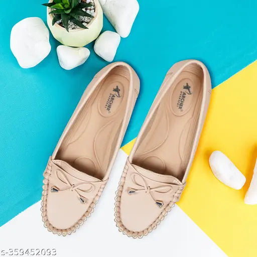 Synthetic leather Archer loafers for women & girls, trendy footwear with contrasting colors, premium quality from India