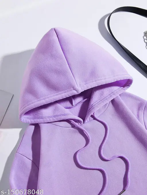Cotton blend self-design printed hoodie for girls, stylish and comfortable apparel in long sleeves, size 8-9 years, made in India