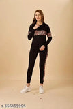 Cotton blend tracksuit for women & girls, solid color with long sleeves and leggings, perfect for comfort and style during sleep, made in India