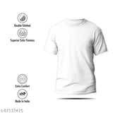 White cotton blend men's half sleeve 'I Love You 3' t-shirt with printed design, casual wear