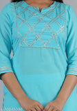 Pink solid cotton kurta and palazzo set for women, perfect for modern ethnic wardrobe with trendy designs, fine finish, lightweight, comfortable, soothing color, and suitable for any occasion. Made in India