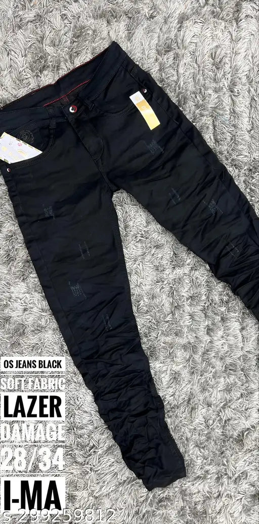 Mens denim regular slim fit jeans, solid pattern, wash separately, size 32 (waist 33in, length 41in), country of origin India