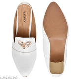 Synthetic leather Karaddi back open mule pumps for women & girls, breathable shoe for casual and partywear
