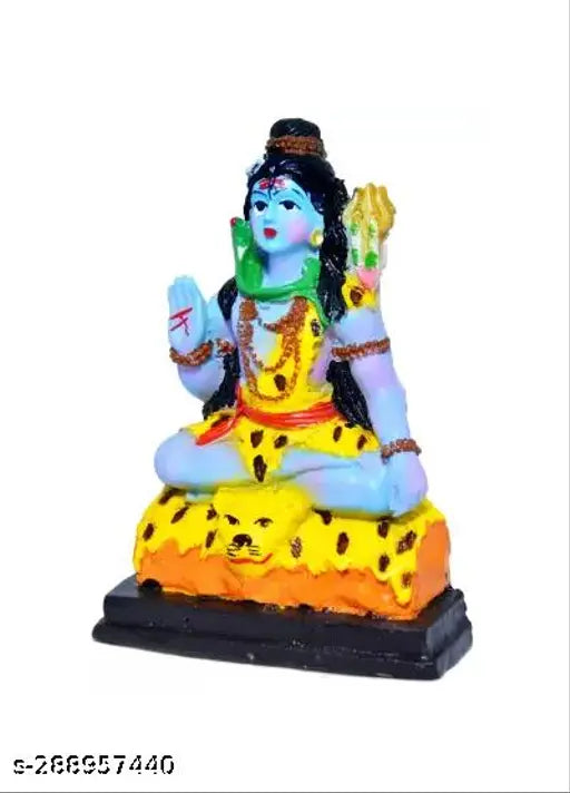 Resin Hindu God Shiva statue, Bholenath murti. Poly resin Adi Shankara figure for home or office decor, symbolizing love, compassion, and wisdom. Placed in the north-east corner per Vastu for prosperity