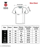 OZIO men's red printed cotton slim fit half sleeve t-shirt, sizes S to 2XL