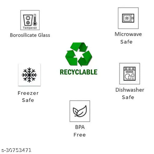 Jars and containers, borosilicate glass, microwave safe, dish washer safe