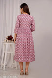 A VORCIA FEBTEXWomens Printed Rayon Anarkali Maternity Gown, designed for pre and post pregnancy wear, with a zipper on the side
