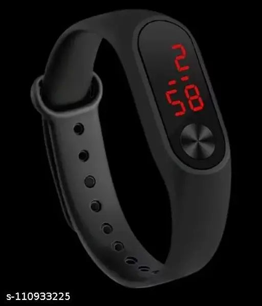 Led digital sports watch with silicone strap, waterproof design and free 2 combo pack