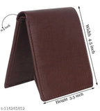 Brown PU Men's/Boy's Batua wallet, free size, solid design, new and trendy accessory from India