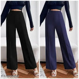 Premium women's fashionable long black pants with white sneakers