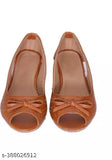 Brown synthetic ballerinas from RB PASSION Latest Collection - comfortable ethnic sandals for women and girls