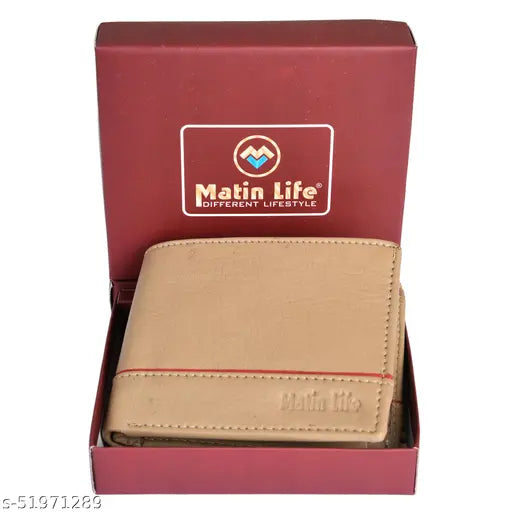 StylesUnique PU Men's Wallet, solid net pattern, 2 compartments, free size, ideal for gifting