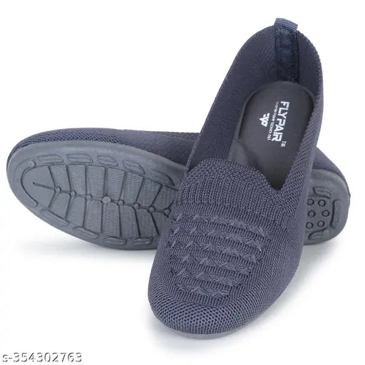 Comfortable mesh ballerinas, stylish belly shoes for women - Indian-made, solid design, size options IND-5 to IND-8