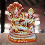 Resin Vishnu Laxmi Ji statue, pooja idol with Sheshnag, 12cmx12cmx9cm Indian home decor