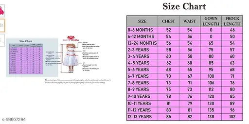 Children's dresses, size chart, nylon material
