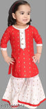 New Printed Rayon Baby Girls Kurti & Palazzo Set for Casual Wear, self-design with three-quarter sleeves. Available sizes: 3-6M (Top 16in, Bottom 20in), 6-9M, 6-12M, 9-12M, 12-18M, 18-24M, 0-1Y, 1-2Y, 2-3Y. Made in India, high quality for customer satisfaction
